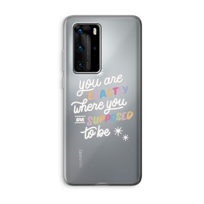Right Place: Huawei P40 Pro Transparant Hoesje