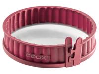 Coox Quichevorm met glazen bodem 18 cm (Donkerrood)