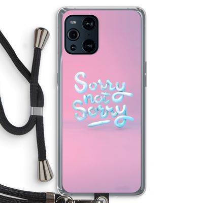 Sorry not sorry: Oppo Find X3 Pro Transparant Hoesje met koord