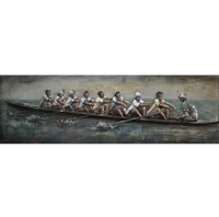 Wanddecoratie 3D Art - Roeiboot - thumbnail