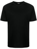 Zegna t-shirt en laine à manches courtes - Noir