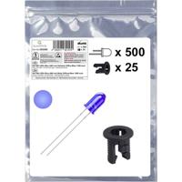 Quadrios 25O202 LED-assortiment Blauw Rond 5 mm 1300 mcd 20 mA 3.0 V