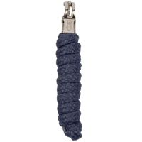 Nylon halstertouw met paniekhaak donkerblauw - thumbnail