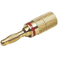 TRU COMPONENTS Lamellenstekker Stekker, recht Stift-Ø: 4 mm Zwart 1 stuk(s) - thumbnail