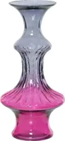 Decoris vaas glas deco 18x37cm roze, transparant