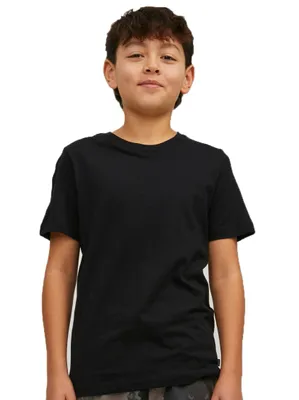 Kinder T-shirt 1-pack - ronde hals - Jongens ondershirt korte mouwen - Katoen