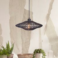 GOOD&MOJO Hanglamp 'Zanzibar' Rotan, 40cm, kleur Zwart GOOD&MOJO Hanglamp 'Zanzibar' Rotan, 40cm, kleur Zwart
