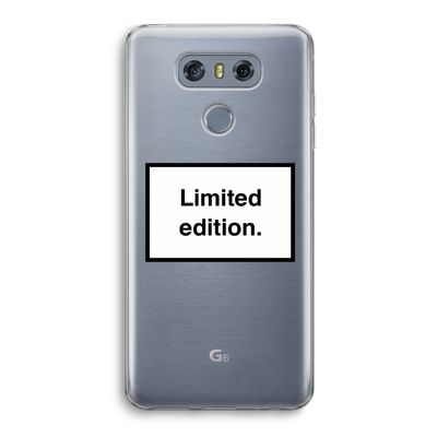Limited edition: LG G6 Transparant Hoesje
