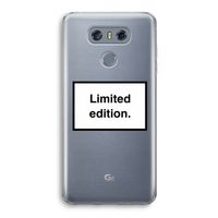 Limited edition: LG G6 Transparant Hoesje