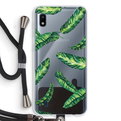Lange bladeren: Samsung Galaxy A10 Transparant Hoesje met koord