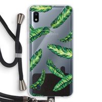 Lange bladeren: Samsung Galaxy A10 Transparant Hoesje met koord