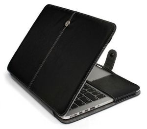 Leather Slim Sleeve MacBook 12 inch Zwart