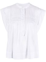 MARANT ÉTOILE blouse Leaza à design plissé - Blanc