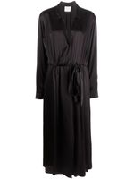 Forte Forte robe mi-longue à taille nouée - Noir