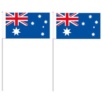 Zwaaivlaggetje Australi? - 10x - 24 cm - papier - handvlaggetje - landen versiering Zwaaivlaggetje Australi? - 10x - 24 cm - papier - handvlaggetje - landen versiering