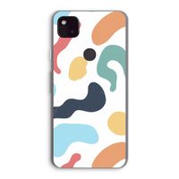 Memphis Shapes Blue: Google Pixel 4a 5G Transparant Hoesje