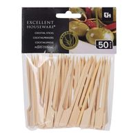 Cocktail/tapas prikkers - 50x stuks - 9 cm - bamboe Cocktail/tapas prikkers - 50x stuks - 9 cm - bamboe
