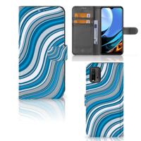 Xiaomi Redmi 9T | Poco M3 | Telefoon Hoesje | Waves Blue | Portemonnee hoesje