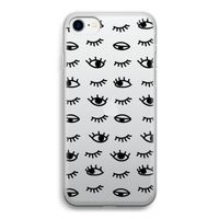 Eye pattern #2: iPhone SE 2020 Transparant Hoesje
