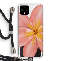 Pink Ellila Flower: Pixel 4 Transparant Hoesje met koord