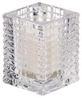 Theelichthouder Ribbel 76/58 Transparant