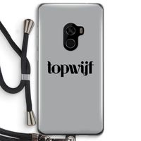 Topwijf Grijs Zwart: Xiaomi Mi Mix 2 Transparant Hoesje met koord