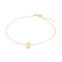 Minimalistische letter armband - 14K GOUD - Goud - I