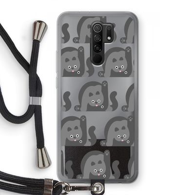 Cats: Xiaomi Redmi 9 Transparant Hoesje met koord