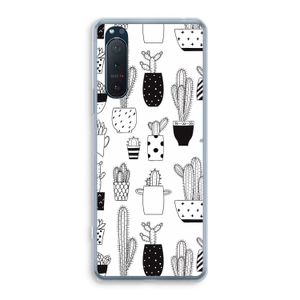 Cactusmotief: Sony Xperia 5 II Transparant Hoesje