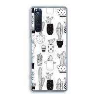 Cactusmotief: Sony Xperia 5 II Transparant Hoesje