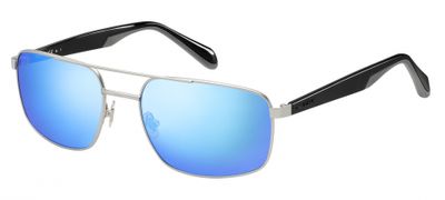 Fossil zonnebril FOS2088/S heren zilver/ blauw Fossil zonnebril FOS2088/S heren zilver/ blauw