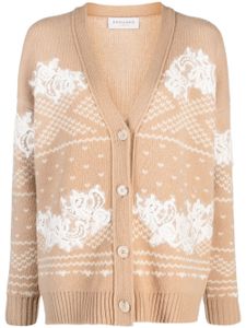 ERMANNO FIRENZE cardigan en maille Fair Isle - Tons neutres