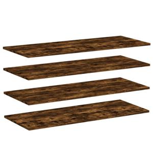 vidaXL Wandschappen 4 st 100x40x1,5 cm bewerkt hout gerookt eikenkleur