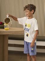 Pyjashort Smiley World® so tired chambrayblauw
