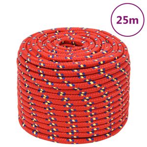 Boottouw 14 mm 25 m polypropyleen rood