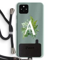 Green Brush: Pixel 5a 5G Transparant Hoesje met koord