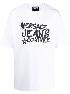 Versace Jeans Couture t-shirt en coton à logo imprimé - Blanc