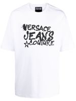 Versace Jeans Couture t-shirt en coton à logo imprimé - Blanc