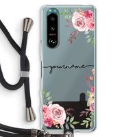 Rozen: Sony Xperia 5 III Transparant Hoesje met koord
