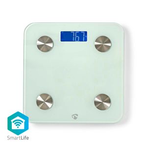 Nedis SmartLife Personenweegschaal | Wi-Fi | 180 kg | Wit | 1 stuks - WIFIHS10WT WIFIHS10WT