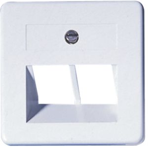 Opus inzetplaat voor modulaire aansluitdoos 2-voudig wit