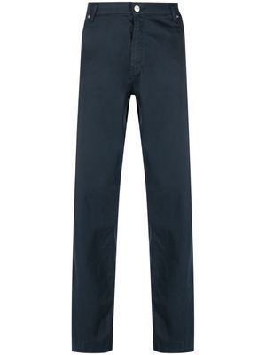 Versace Pre-Owned pantalon chino droit à taille haute (années 2000) - Bleu