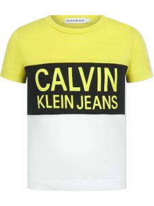 Calvin Klein Kids t-shirt colour block - Jaune