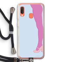 Pink panty: Samsung Galaxy A20e Transparant Hoesje met koord