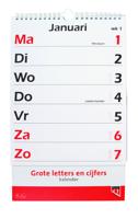 Kalender 2026 met grote letters en cijfers qua