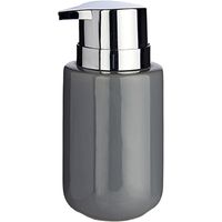 Zeeppompje/dispenser van keramiek - grijs/zilver - 350 ml   -