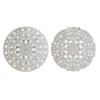 Wanddecoratie DKD Home Decor Wit Mandala Indiaas Verouderde afwerking 30 x 2 x 30 cm (2 Stuks)