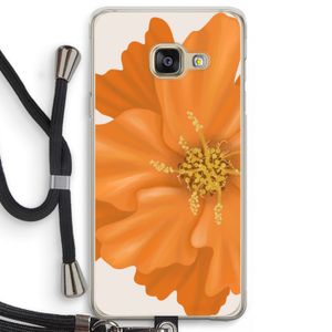 Orange Ellila flower: Samsung Galaxy A3 (2016) Transparant Hoesje met koord