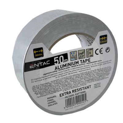 Entac Aluminium tape 50mm rol 50m zilver - 4139565