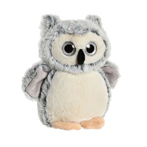 Uil vogel grijs knuffeldier van zachte pluche - 20 cm - grijs